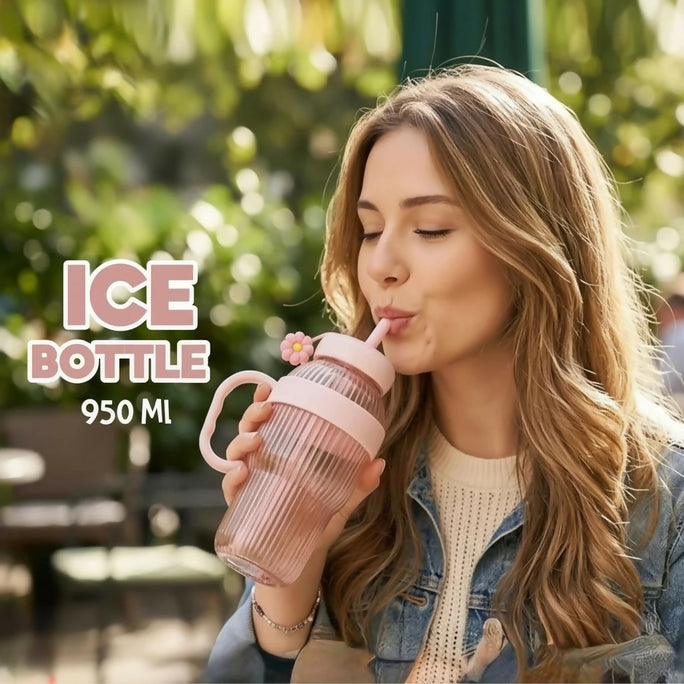 Random Colour High Quality Plastic Made 950 ML Sip & Drink Tumbler Sipper Beautiful Water Bottle Trending Tumbler