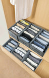 6 Grid Jeans and Clothes Organizer Foldable WardrobeLarge Drawer Organizer for Folded Clothes