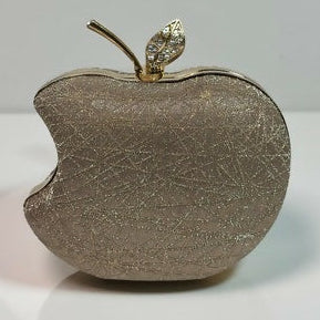 Apple Shape Evening Clutch Bag for Women - Elegant Fancy Party & Wedding Purse