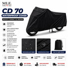 CD 70/125/150 Waterproof Bike Cover – Heavy Duty Motorcycle Rain Dust Sun Protection Cover – Universal Motorbike Body Cover (Black) Top Cover