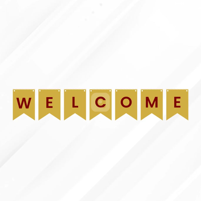 Welcome Letter Bunting Banner Decoration Set