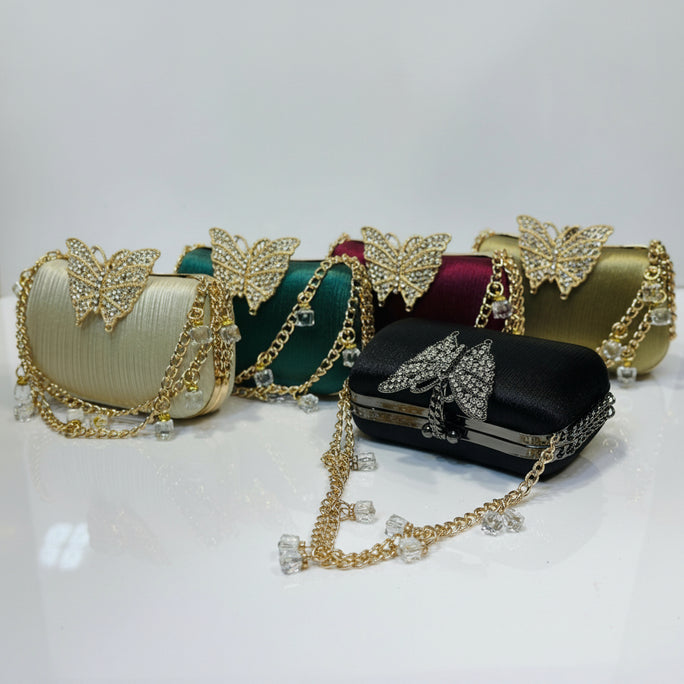 Luxury Shimmer Party Clutch Bag for Women - Elegant Evening & Wedding Purse
