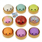 ( 01Pc / Boxs ) / (04Pcs Boxs) Squeeze Toys Box Dumpling Squishy Rising Stress Ball | Soft Desk Stress Relief for Office Home Relaxation