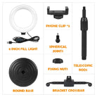 Selfie Ring Light With Cell Phone Holder, Desktop Selfie Ring Light With Stand,