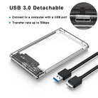 USB 3.0 Transparent HDD Enclosure 2.5" | External Hard Drive Case for SATA