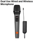 Wireless Single Microphone 2-in-1 | Wired & Wireless Karaoke Mic | Professional