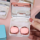 Contact Lens Case Travel Kit Square Travel Portable Solid Color Lens Cover Container Beauty Pupil Storage Soaking Box Eyewear Accessories