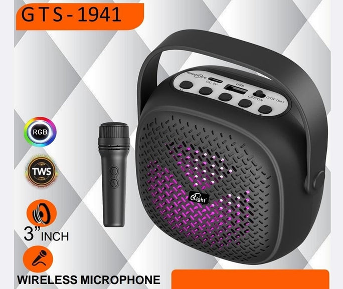 speaker GTS-1941 Greatnice Bluetooth Speaker with Wireless Microphone Clean &