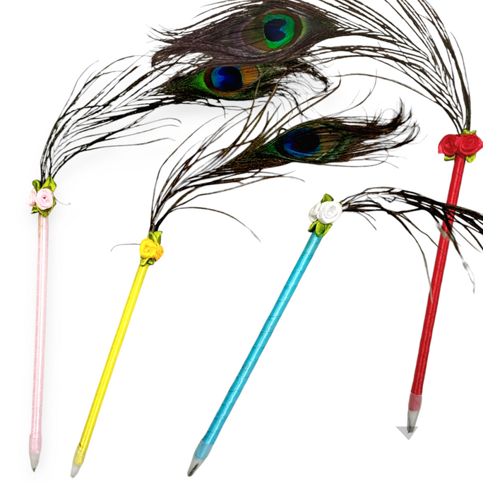 01 Pc Peacock Feather Pens Nikkah Pens Cute Student Award Gift Creative Stationery Office Supplies Back To School Wholesale