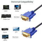 VGA to Monitor Cable Male 5 Feet High Resolution Display Cord for PC Laptop