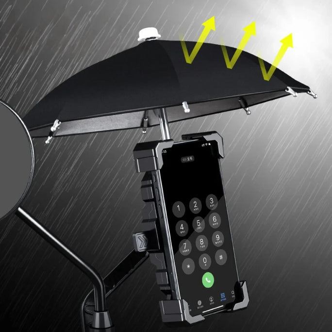 Motorcycle Bicycle Umbrella Sunshade Waterproof Sunproof Phone Holder Bike |