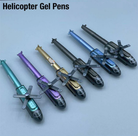 01 pc Creative Helicopter Metal Gel Pen 0.5mm Writing Novelty Kids Toys Stationery