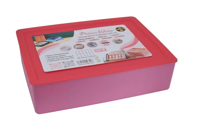 Prince Ware Organizer with Lid | 1 Compartment Storage Box