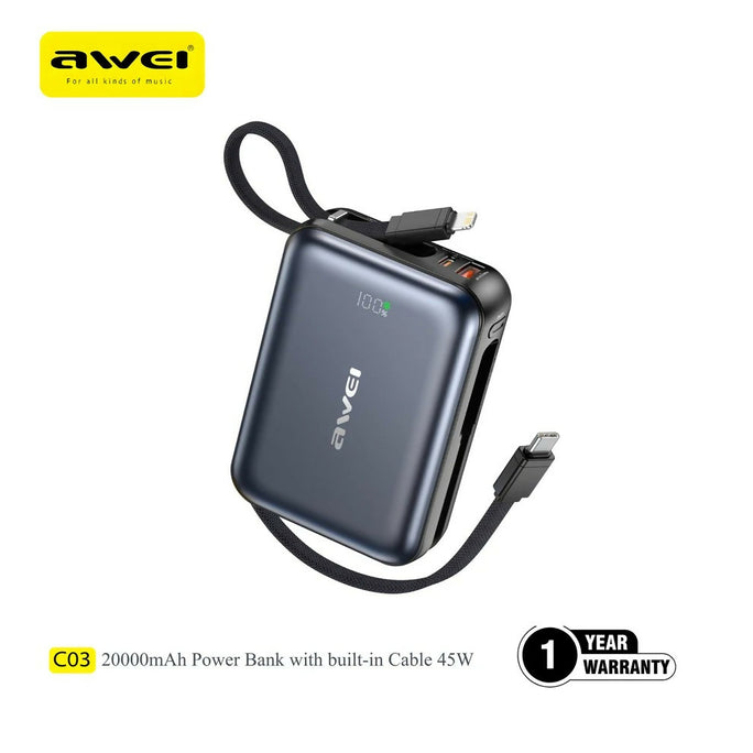AWEI C03 Power Bank | 20000mAh