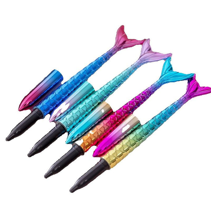 Mermaid Gel Pen 0.5 Black Students Cartoon Girl Neutral Pens Kids School Office Signature Pen Stationery