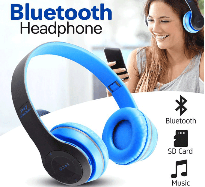 P47 Wireless Gaming Headphones Bluetooth Headset Foldable Headband With Calling