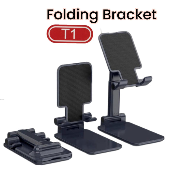 T1 Foldable Desktop Phone Stand Adjustable Tablet Holder Portable Mobile Mount