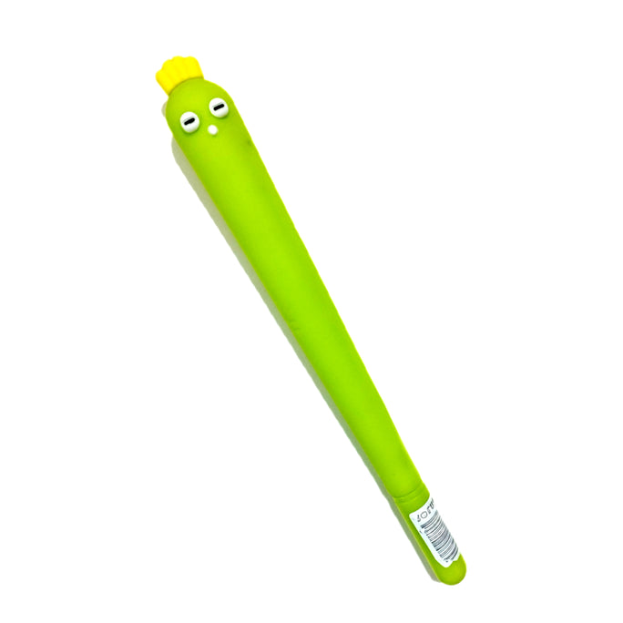 01 Pc Cartoon Vegetable silicone ballpoint pen, black 0.5mm needle head, used for school supplies, children's parties, small gifts,