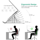 Foldable Adjustable Aluminum Laptop Stand | Portable Desktop Holder with