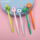 01 pc Creative Cute Cartoon Pen Little Monster Animal Shape Gel Pen 0.5mm Black Refill Ink School Office Writing Stationery