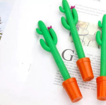 01 Pc T0.5mm Cute Cactus Ornaments Bonsai Potted Plant Gel Pen Office School Supplies Stationery