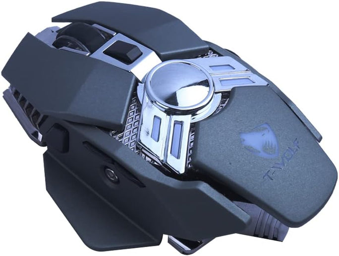 T-WOLF V10 WARRIOR BLACK RGB GAMING Mouse | Game Mouse Wired USB Esports