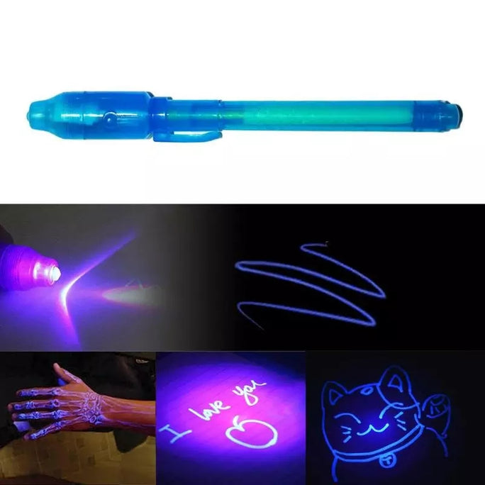 01/2 Peice of Luminous Light Invisible Ink Pen Highlighter Pen Drawing Learning Magic Pen for Kids Party Favors Ideas Gifts Novelty Toy