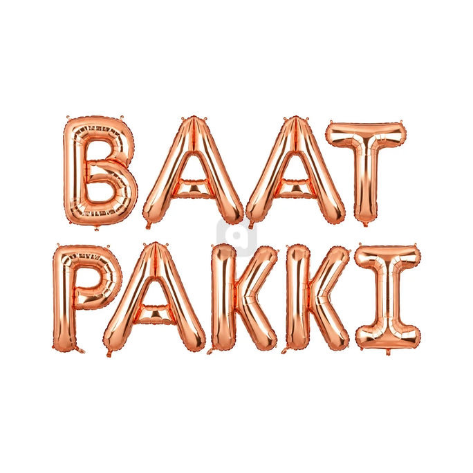 Baat Pakki Foil Letter Balloon Set