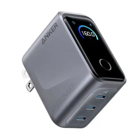 Anker Prime 3-Ports 160w Smart Display GaN Smart Fast Charger