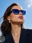Royal Blue Square Gradient Sunglasses