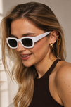 Rave ClassicRave White Square Sunglasses , UV400 Fashion Shades