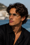 Retro Square Rimless Glasses - Tortoise Edition