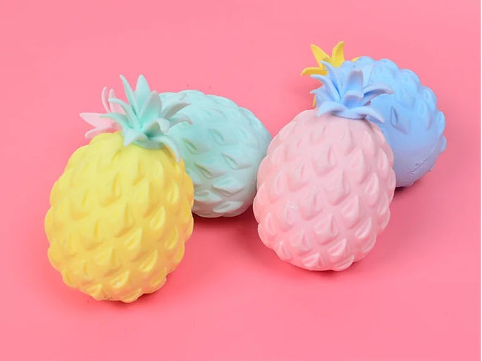 Pineapple Funny Pineapple Squishy ADHD Anti Stress Mini Squishy Fidget Stress Balls Toy Pineapple Fruit Stress Sensory Toy Orbeez Stress Ball Toys Anger Stress Relief Toy for Kid,Adult