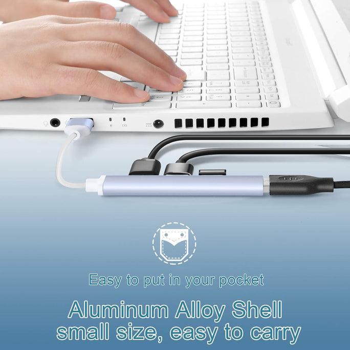 USB 3.0 Hub 4 Port High Speed USB Splitter Expander Adapter | Multi Port