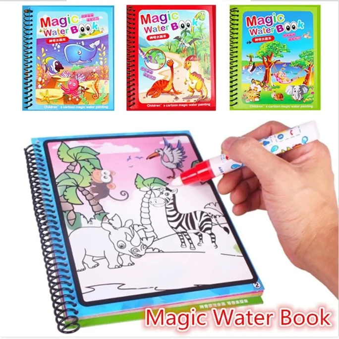 Magic Water Book Painting Drawing Coloring Board Book Doodle & Magic Water Pen