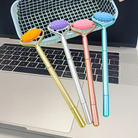 01 Piece New Coming Creative Stress Relief Massage Head Neutral Pen Cute Plastic Gel Ink Pen