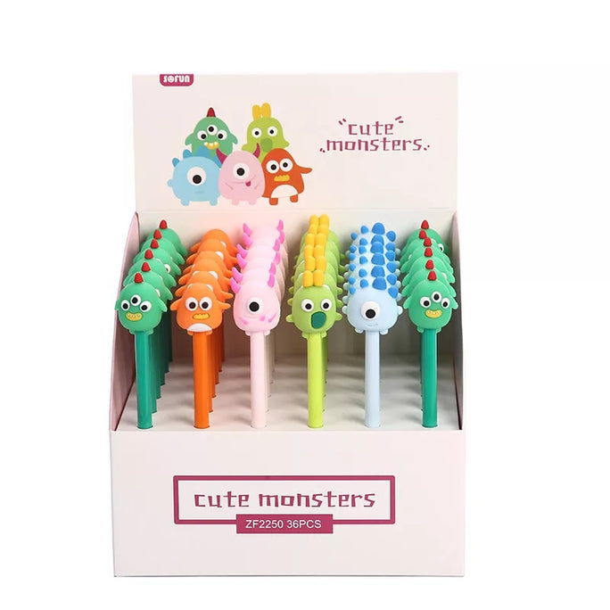 01 pc Creative Cute Cartoon Pen Little Monster Animal Shape Gel Pen 0.5mm Black Refill Ink School Office Writing Stationery