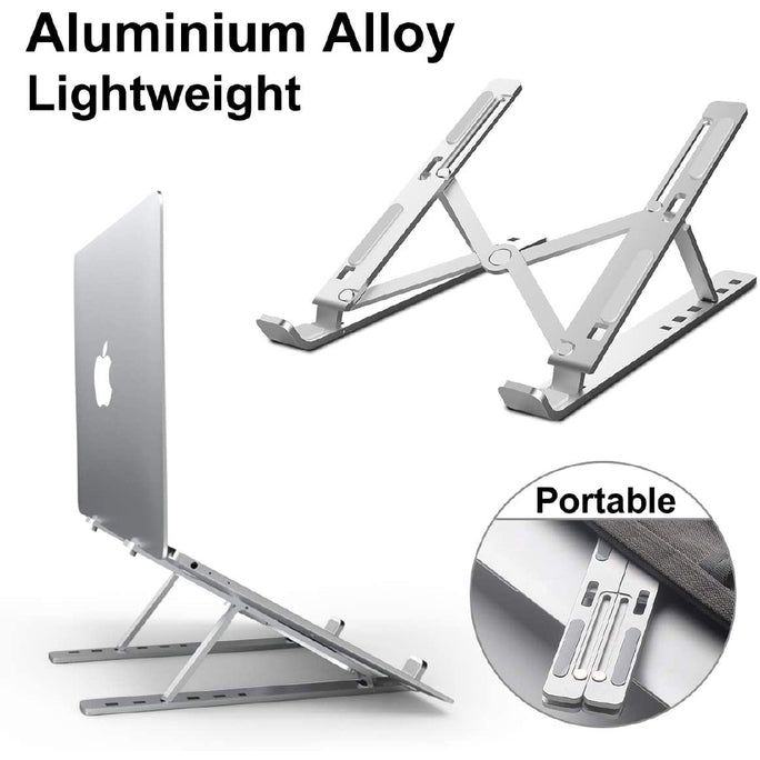 Foldable Adjustable Aluminum Laptop Stand | Portable Desktop Holder with