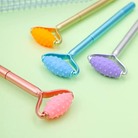 01 Piece New Coming Creative Stress Relief Massage Head Neutral Pen Cute Plastic Gel Ink Pen