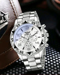 Men 4 in 1 Silver Quartz Watch