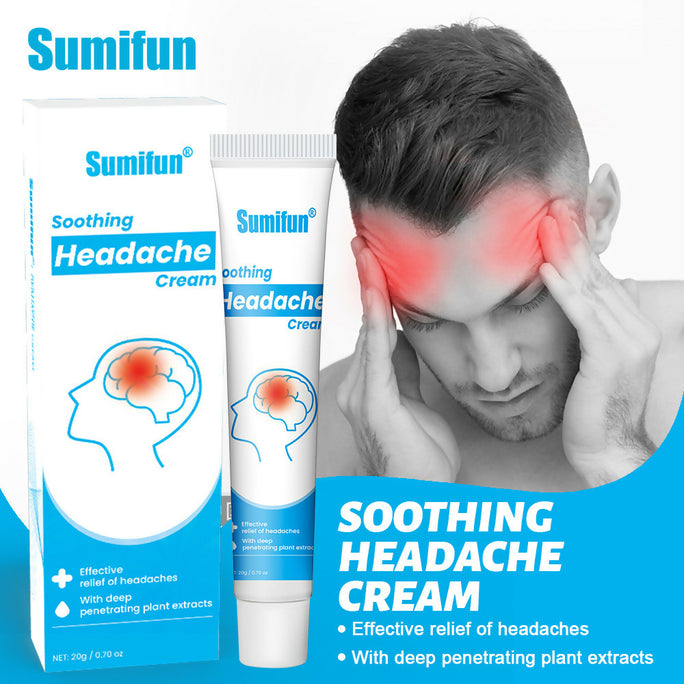 Sumifun Headache Care Cream 20g | Herbal Cooling Cream | Forehead, Temples & Neck Massage Cream | Daily Relaxing Formula
