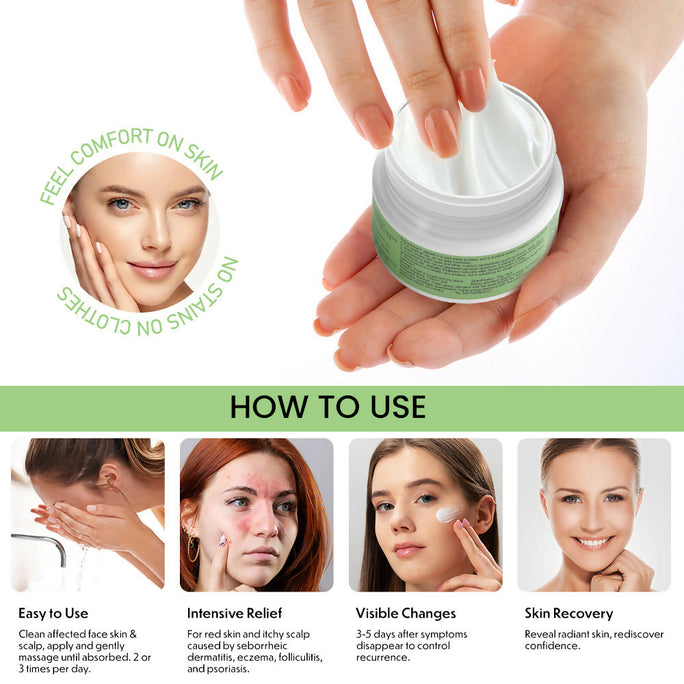 Sumifun Seborrheic Care Cream 30g | Moisturizing Skin Care Cream for Dry, Flaky & Sensitive Skin | Face & Scalp Care