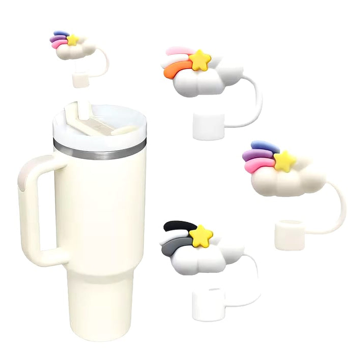 Pack of 2 Silicone Straw Topper Caps for Stanley & Other Tumblers | 10mm Straw Covers Compatible with 30oz & 40oz Tumblers | Reusable Dust-Proof Straw Stoppers