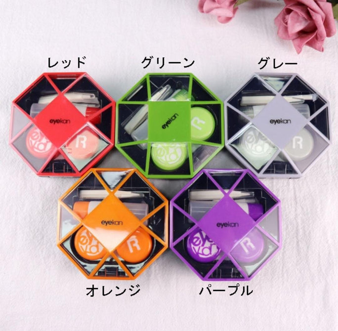 Contact Lens Case High Quality Travel Kit Design Travel Portable Solid Color Lens Cover Container Beauty Pupil Storage Soaking Box Eyewear Accessories