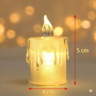 Melting Shaped LED Candles Premium Quality Candles with Battery Cells,Dripping Style Electric Candle Set Yellow Flickering, Battery Powered Dripped Realistic Small Fake Candles Decorations
