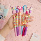 1 Pc Gel Pens Writing Pens Alphabetical Gel Pens Unicorn and Oether Characters Shaped Pens Stationery Cartoon Pen The Sign Portable Pupils Plastic