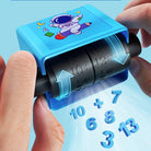 Kids Roller Digital Teaching Stamp for Students' Addition Subtraction Multiplication Division Math Training Teaching Stationery