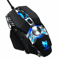 T-WOLF V10 WARRIOR BLACK RGB GAMING Mouse | Game Mouse Wired USB Esports