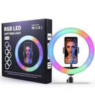 MJ36 RGB LED Ring Light 36cm with 16 Colors, Brightness Control & Phone Holder