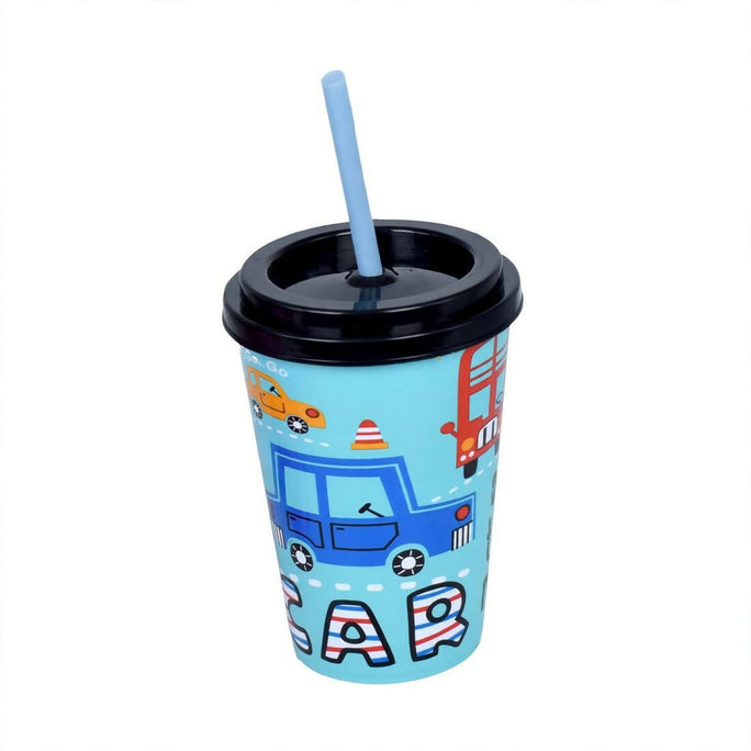 Prince Ware Cool Glass - Kids Tumbler Glass with Straw (Pack of 2)
